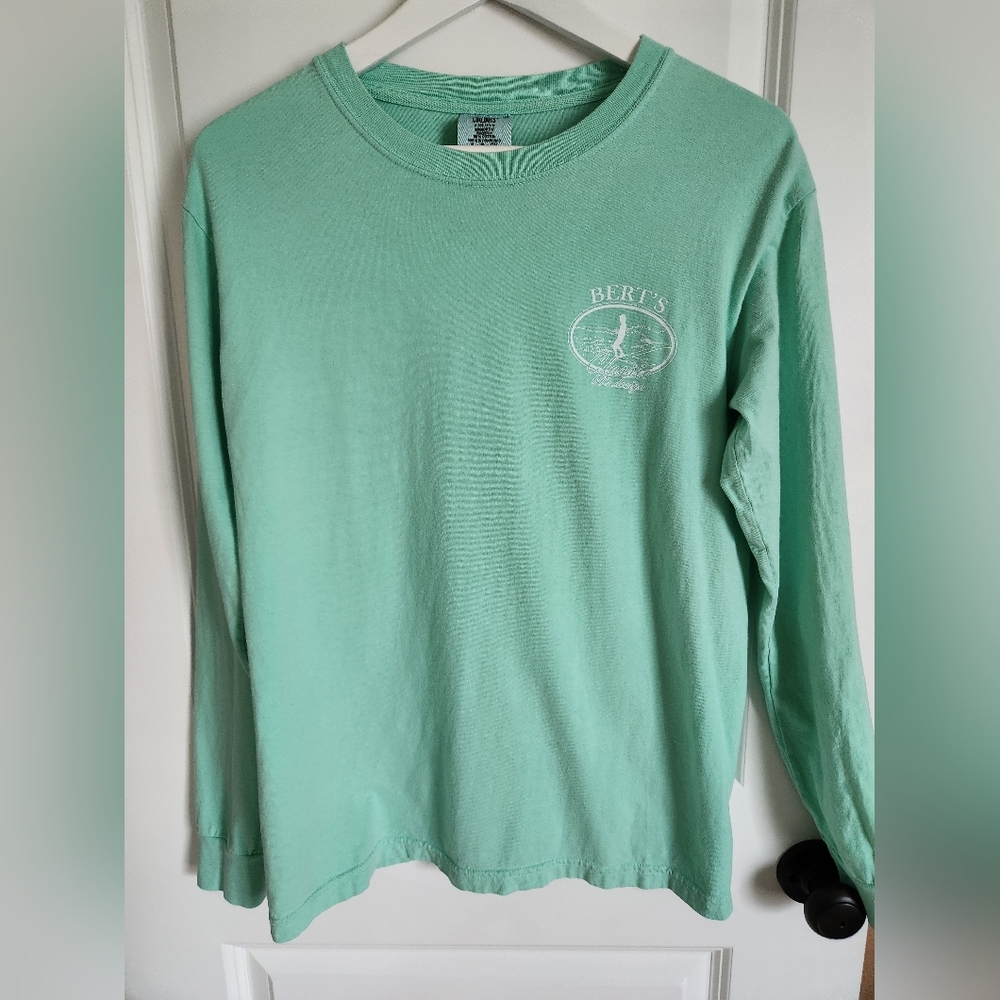 Cotton Turquoise Long Sleeve Shirt sz S